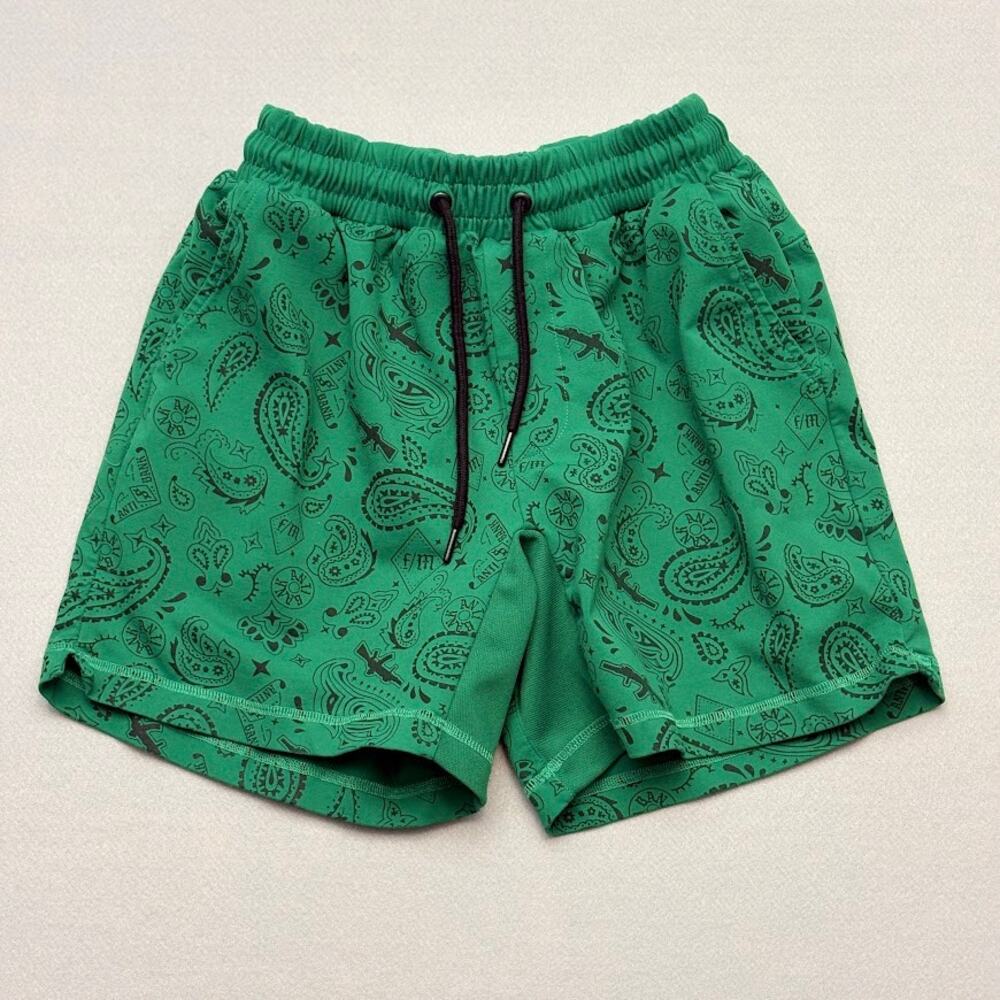 Arrowhead Tactical Shorts Green Paisley Tribal AK Print EDC CCW Athletic M